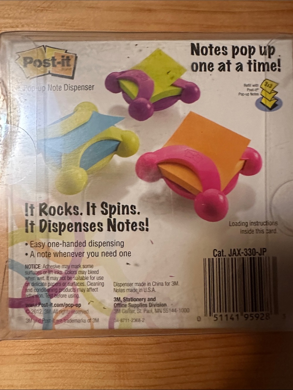 Post-it Purple Note Spinner with Lime Sticky Notes - Picture 3 of 7